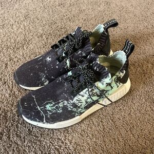 Adidas Mens NMD R1 Primeknit BB7996 Black Running Shoes Sneakers Size 8